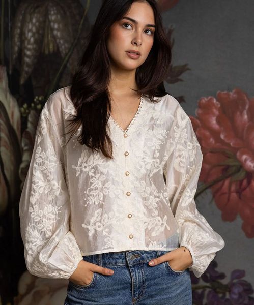 Secrets By B Julia Bluse Creme