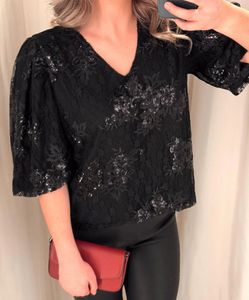 Hovedbilde RAH Lace Sequin Short Sleeve ...