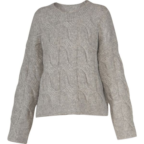 Blue Sportswear Michaela Cable Genser Ultimate Grey Melange