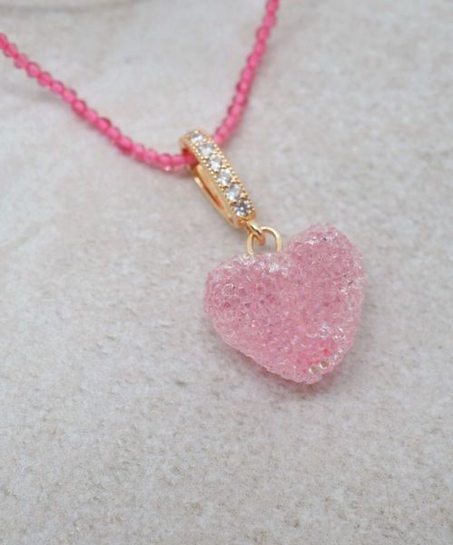 7 Days Collection Candy Hjerte Lys Rosa Med Gullanheng